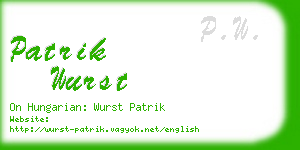 patrik wurst business card